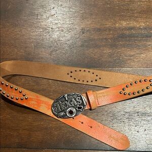 GAP Tan and Orange Studded Belt